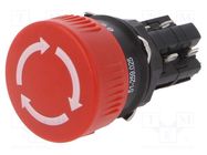 Switch: emergency stop; 16mm; Stabl.pos: 2; NC x2 + NO x2; red EAO