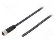 Cable: for sensors/automation; M8; PIN: 4; straight; 5m; plug; 30VAC WEIDMÜLLER