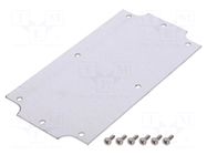 Mounting plate; steel; W: 76mm; L: 147mm; 1554PB HAMMOND