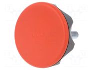 Knob; Ø: 45mm; Ext.thread: M10; 20mm; technopolymer PA; Cap: red ELESA+GANTER