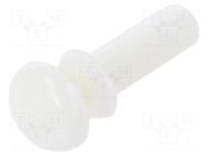 Rivet; polyamide; L.rivet: 7.2mm; white; dismountable,push-in DREMEC