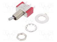 Switch: toggle; Pos: 2; SPDT; ON-ON; 5A/120VAC; 5A/28VDC; 7000; IP40 C&K