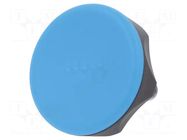 Knob; Ø: 45mm; Ext.thread: M8; 20mm; technopolymer PA; Cap: blue ELESA+GANTER