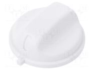 Knob; white; Ø: 20mm; Flange dia: 22mm; THERMO 80 ITALTRONIC