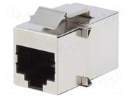Coupler; Cat: 6a; shielded; 8p8c; RJ45 socket,both sides ENCITECH