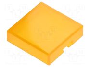 Cap; 12x12x3mm; amber; UB; Application-series/manufacturer: UB NKK SWITCHES