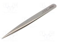 Tweezers; 120mm; for precision works; Blade tip shape: sharp KNIPEX