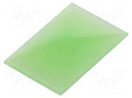 Cap; 15.35x10.35x0.5mm; green; UB; UB NKK SWITCHES