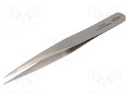 Tweezers; 115mm; for precision works; Blade tip shape: sharp KNIPEX
