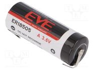 Battery: lithium; 18505; 3.6V; 3800mAh; non-rechargeable EVE BATTERY