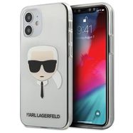 Karl Lagerfeld KLHCP12SKTR iPhone 12 mini 5,4" hardcase Transparent Karl's Head, Karl Lagerfeld