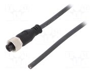 Cable: for sensors/automation; M12; PIN: 4; straight; 3m; plug; 4A WEIDMÜLLER