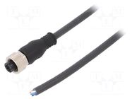 Cable: for sensors/automation; M12; PIN: 5; straight; 3m; plug; 4A WEIDMÜLLER