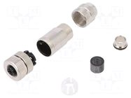 Connector: M12; plug; PIN: 4; female; straight; screw terminal WEIDMÜLLER