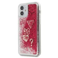 Guess GUHCP12SGLHFLRA iPhone 12 mini 5.4&quot; raspberry/raspberry hardcase Glitter Charms, Guess