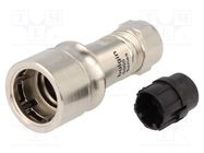 Connector: circular; plug; male; PIN: 2; w/o contacts; for cable BULGIN