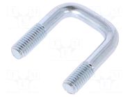 U-bolt; C; 1.25; steel; zinc; Thread len: 16mm; Int.width: 23mm DROMET