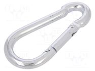 Carabiner; steel; for rope; L: 80mm; zinc; 8mm DROMET