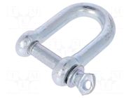 Dee shackle; steel; for rope; zinc; 8mm DROMET