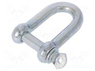 Dee shackle; steel; for rope; zinc; 10mm DROMET