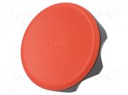 Knob; Ø: 56mm; Ext.thread: M8; 20mm; technopolymer PA; Cap: red ELESA+GANTER