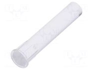 Fiber for LED; Ø5mm; L: 21mm; round; Front: flat; straight; UL94V-2 FIX&FASTEN