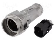 Connector: circular; plug; male; PIN: 2; 25A; 600V; Buccaneer 7000 BULGIN
