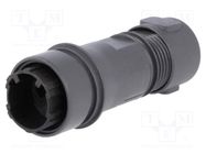 Connector: circular; plug; male; PIN: 2; w/o contacts; for cable BULGIN
