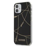 Guess GUHCP12SPCUCHBK iPhone 12 mini 5.4&quot; black/black hardcase Gold Chain Collection, Guess
