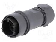 Connector: circular; plug; male; PIN: 16; w/o contacts; for cable BULGIN