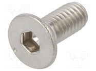 Screw; M4x10; 0.7; Head: countersunk; hex key; HEX 2,5mm; DIN 7991 BOSSARD