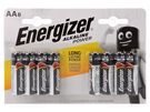 Battery: alkaline; 1.5V; AA; non-rechargeable; 8pcs; Base ENERGIZER