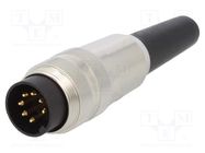 Connector: M16; plug; male; soldering; for cable; PIN: 7; 5A; 60V 