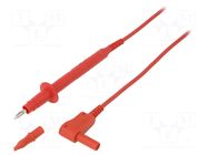 Test lead; 16A; probe tip x2,angular banana plug 4mm x2; Len: 1m SCHÜTZINGER