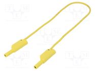 Test lead; 32A; banana plug 4mm,both sides; Len: 0.5m; yellow SCHÜTZINGER
