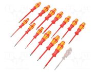 Kit: screwdrivers; insulated; 1kVAC; Kind of handle: Kraftform® WERA