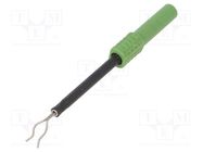 Probe tip; 1A; green; Socket size: 4mm; Plating: nickel plated SCHÜTZINGER