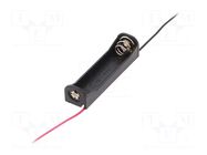 Holder; AAA,R3; Batt.no: 1; cables; 150mm; black COMF