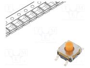 Microswitch TACT; SPST-NO; Pos: 2; 0.05A/32VDC; SMT; none; 1.7N C&K