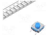 Microswitch TACT; SPST-NO; Pos: 2; 0.05A/32VDC; SMT; none; 4.3mm C&K