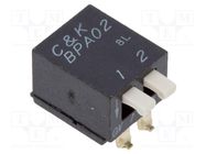 Switch: DIP-SWITCH; Poles number: 2; 0.1A/5VDC; Pos: 2; -20÷85°C C&K