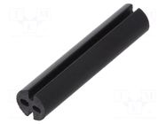 Spacer sleeve; LED; Øout: 4mm; ØLED: 3mm; L: 19.1mm; black; UL94V-0 DREMEC