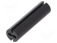 Spacer sleeve; LED; Øout: 4.8mm; ØLED: 3mm; L: 18mm; black; UL94V-0 DREMEC