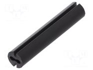 Spacer sleeve; LED; Øout: 4.8mm; ØLED: 3mm; L: 25mm; black; UL94V-0 DREMEC