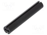 Spacer sleeve; LED; Øout: 4.8mm; ØLED: 3mm; L: 29mm; black; UL94V-0 