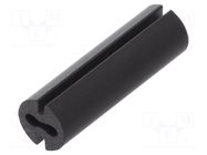 Spacer sleeve; LED; Øout: 4.8mm; ØLED: 3mm; L: 16mm; black; UL94V-0 DREMEC
