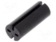 Spacer sleeve; LED; Øout: 5.1mm; ØLED: 5mm; L: 13mm; black; UL94V-0 DREMEC