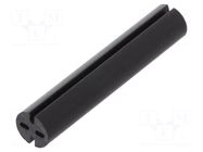 Spacer sleeve; LED; Øout: 5.1mm; ØLED: 5mm; L: 27mm; black; UL94V-0 DREMEC