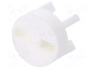 Spacer sleeve; LED; Øout: 6mm; ØLED: 5mm; L: 4.8mm; natural; UL94V-0 DREMEC