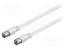 Cable; 75Ω; 1.5m; coaxial 9.5mm socket,coaxial 9.5mm plug; PVC Goobay